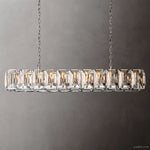 Harlow Faceted Crystal Rectangle Chandelier 74"
