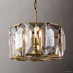Harlow Faceted Crystal Round Chandelier 19"