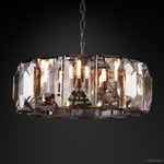 Harlow Faceted Crystal Round Chandelier 31"