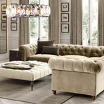 Harlow Faceted Crystal Round Chandelier 43"