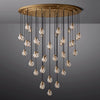 Pearl Carved Inciso Round Chandelier 60"