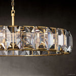 Harlow Faceted Crystal Round Chandelier 31"