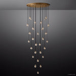 Pearl Carved Inciso Round Chandelier 60"