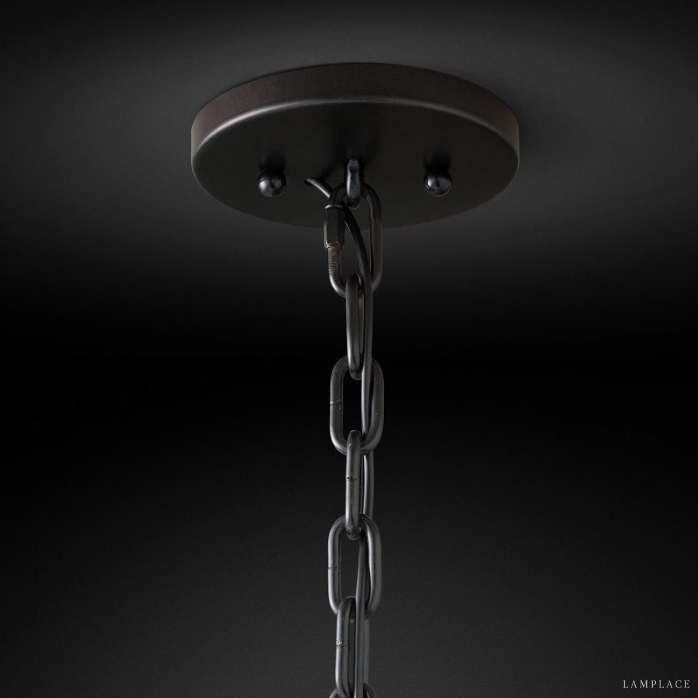 Harlow Faceted Crystal Round Chandelier 31"