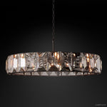 Harlow Faceted Crystal Round Chandelier 60"