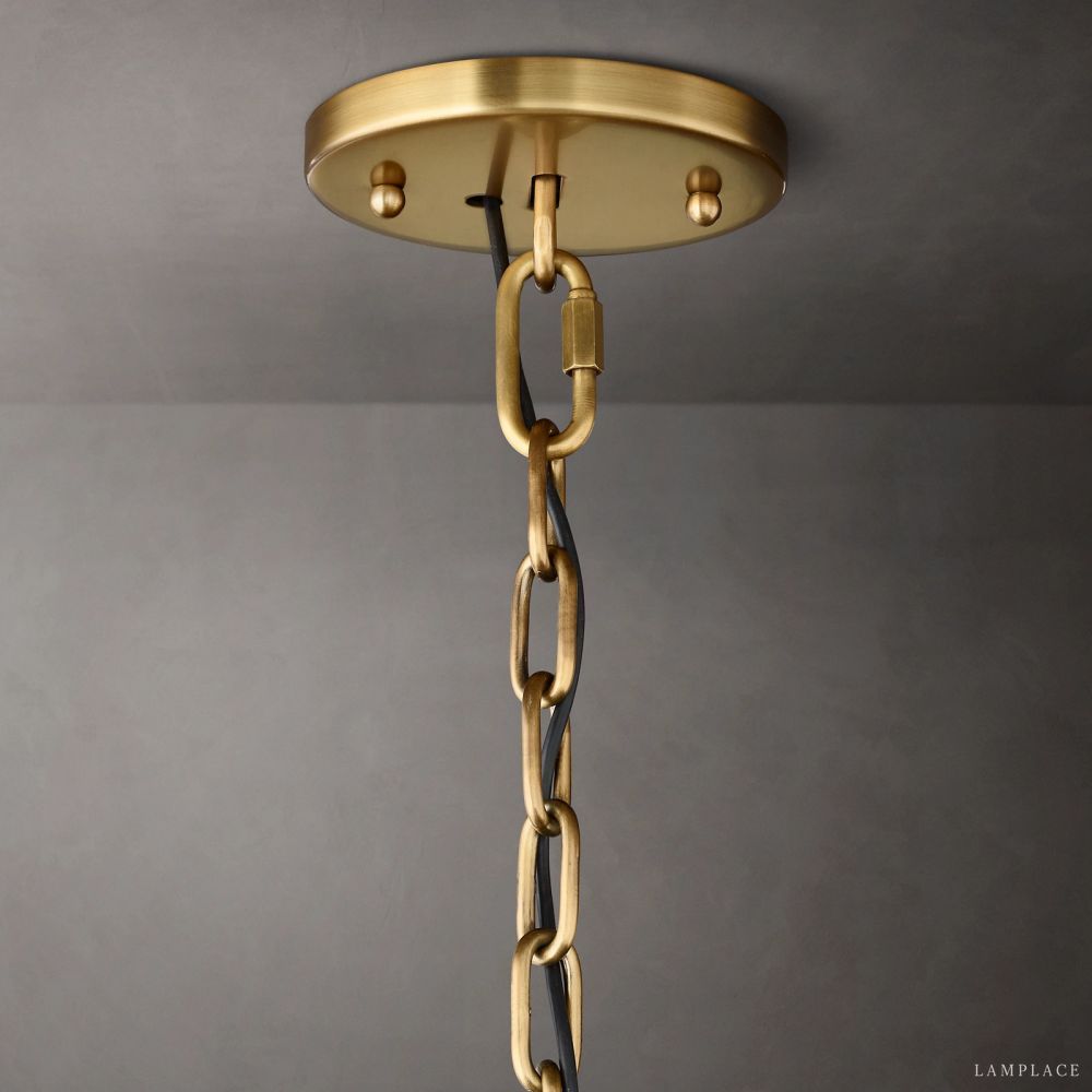 Harlow Faceted Crystal Round Chandelier 43"