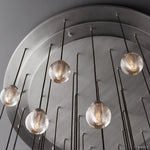 Pearl Carved Inciso Round Chandelier 22"