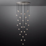 Pearl Carved Inciso Round Chandelier 60"