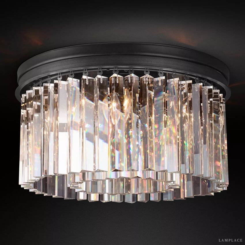Rhys Beveled Prism Linear Flush Mount