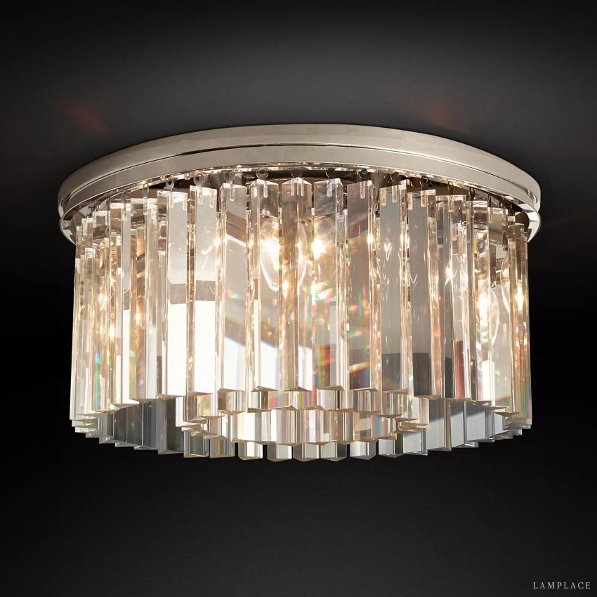 Rhys Beveled Prism Linear Flush Mount