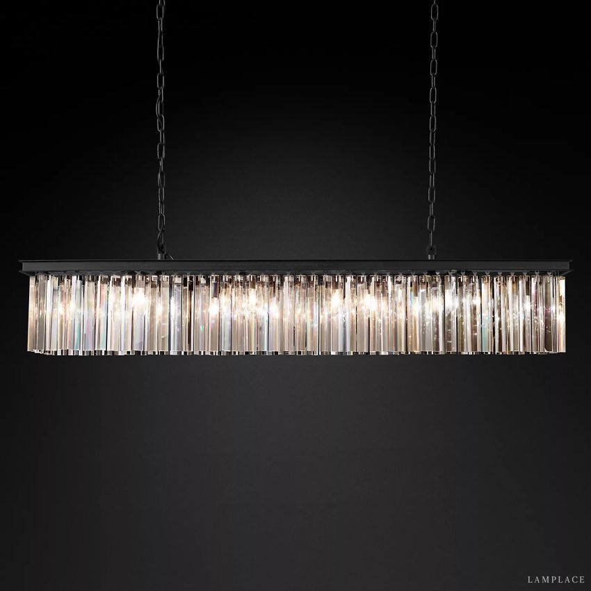 Rhys Beveled Prism Linear Chandelier 60"