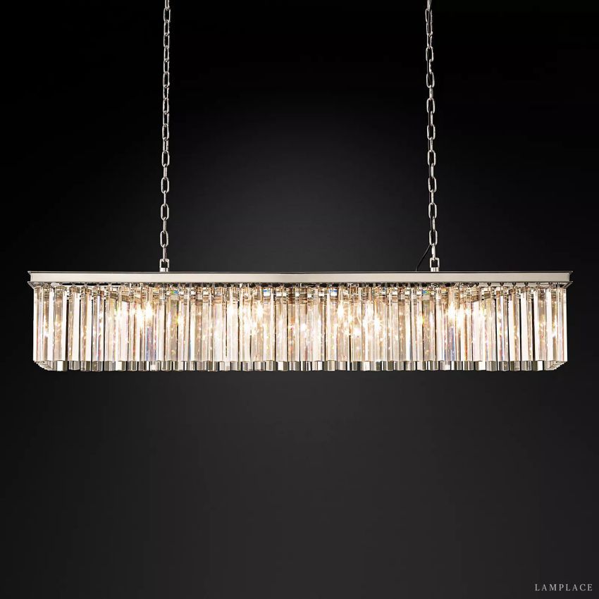 Rhys Beveled Prism Linear Chandelier 60"