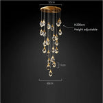 Angle Faceted Crystal Multi-Lights Round Chandelier
