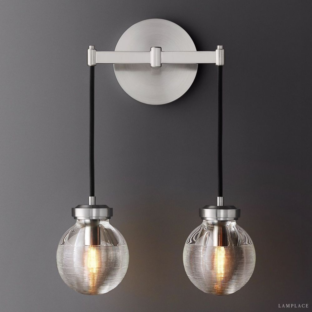 Pearl Carved Inciso Double Wall Sconce