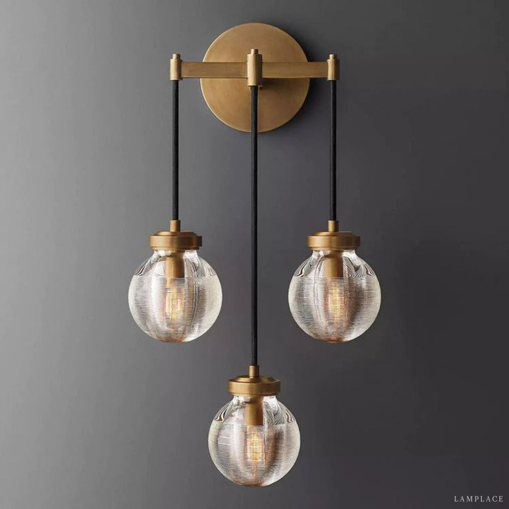 Pearl Carved Inciso Triple Wall Sconce