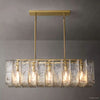 Lattice Module Glass Rectangular Chandelier 49"
