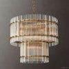 San Marco Vintage Glass Two-Tier Round Chandelier 22"