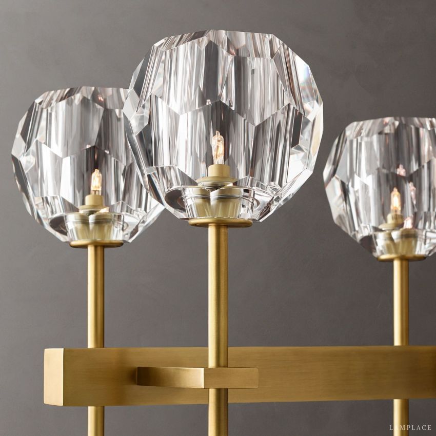Boule De Radiant Crystal Double Linear Chandelier 60"