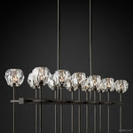 Boule De Radiant Crystal Double Linear Chandelier 60"