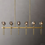 Boule De Radiant Crystal Double Linear Chandelier 60"