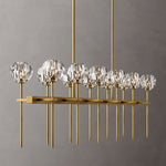 Boule De Radiant Crystal Double Linear Chandelier 60"