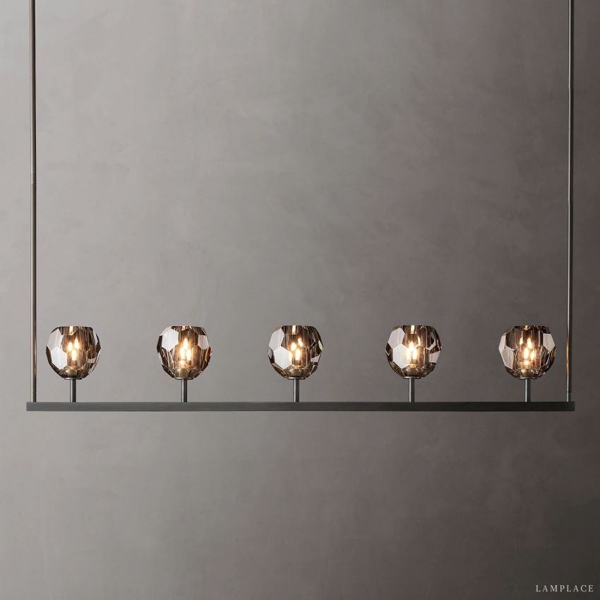 Boule De Radiant Crystal Linear Chandelier 48"
