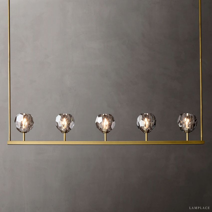 Boule De Radiant Crystal Linear Chandelier 48"