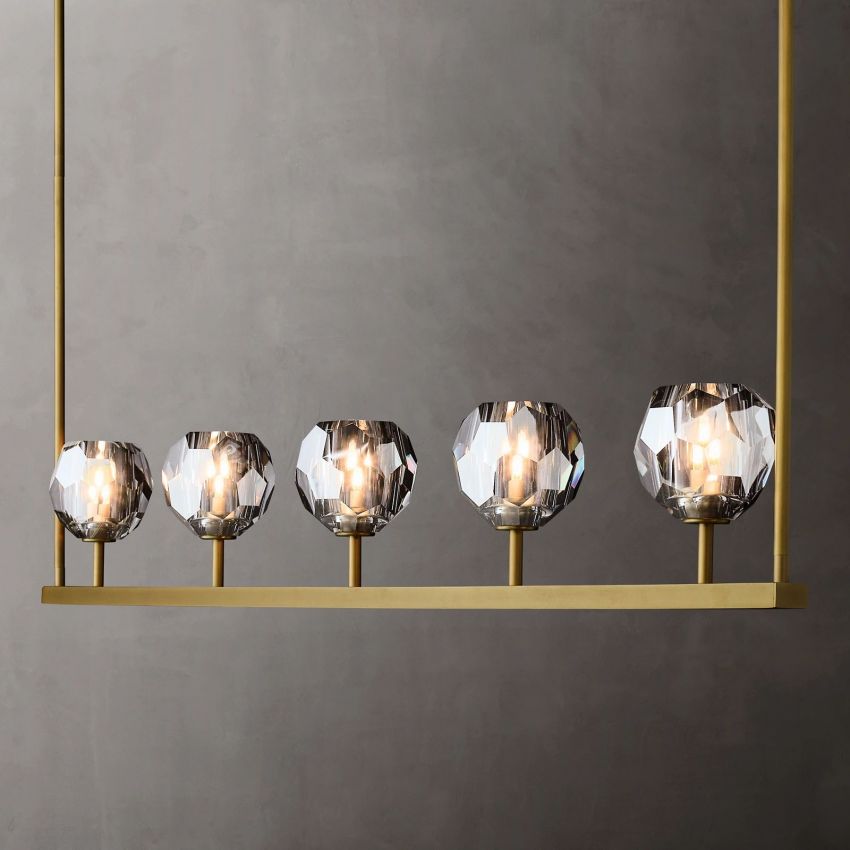 Boule De Radiant Crystal Linear Chandelier 48"