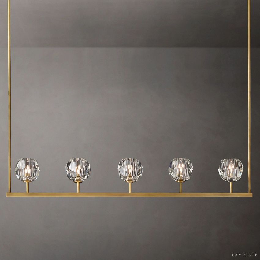 Boule De Radiant Crystal Linear Chandelier 48"