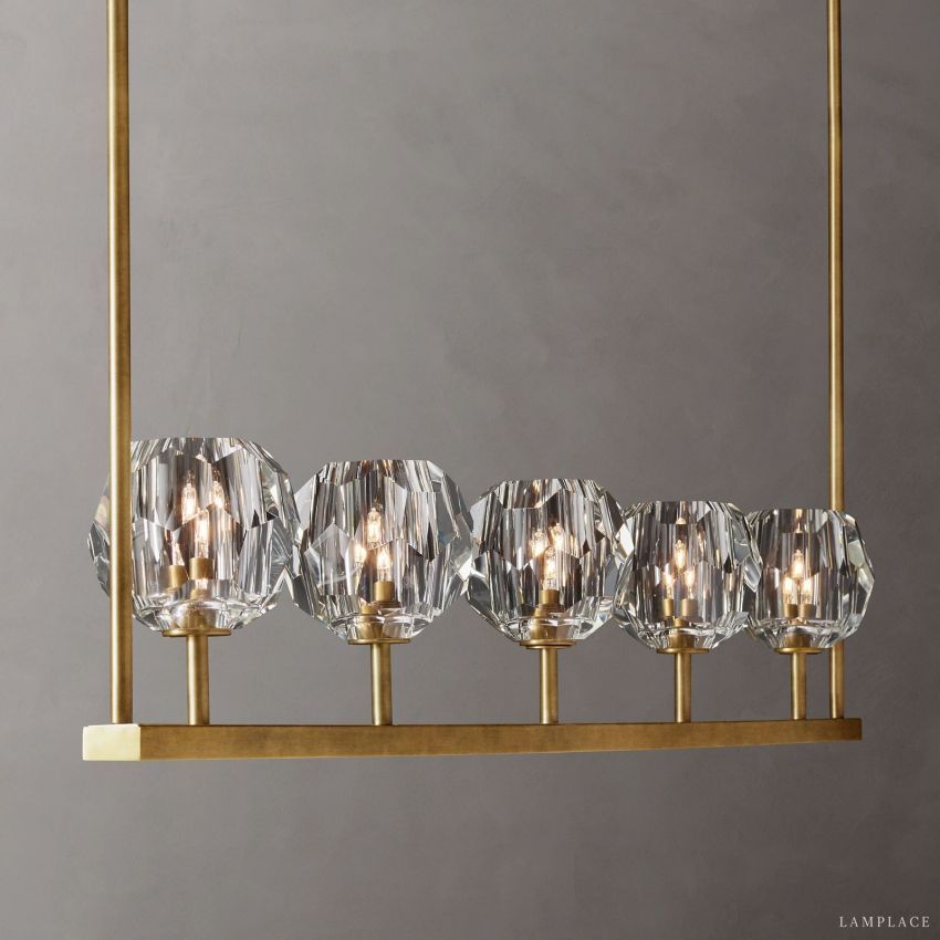 Boule De Radiant Crystal Linear Chandelier 48"