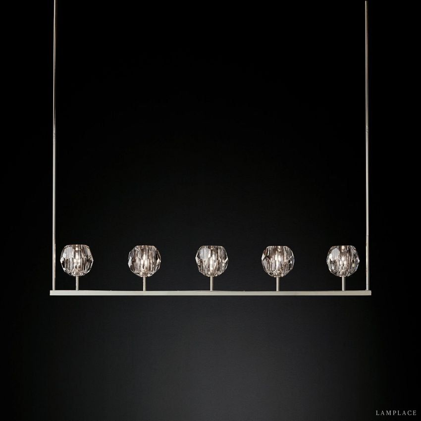 Boule De Radiant Crystal Linear Chandelier 48"