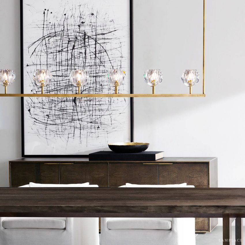 Boule De Radiant Crystal Linear Chandelier 60"