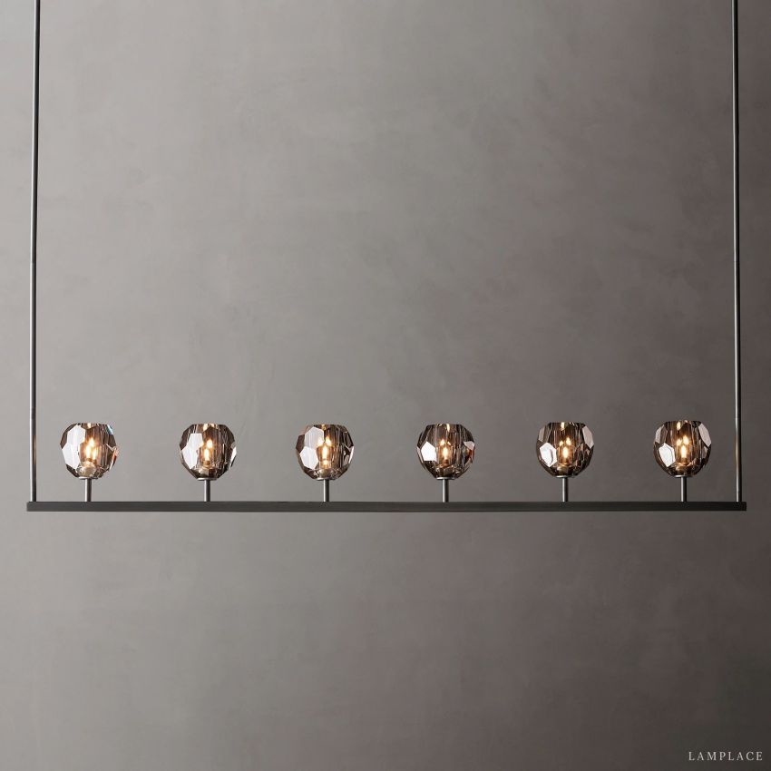Boule De Radiant Crystal Linear Chandelier 60"