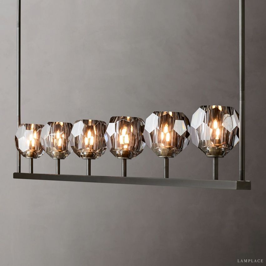 Boule De Radiant Crystal Linear Chandelier 60"