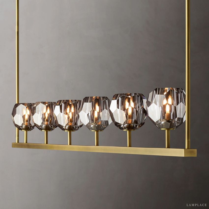 Boule De Radiant Crystal Linear Chandelier 60"