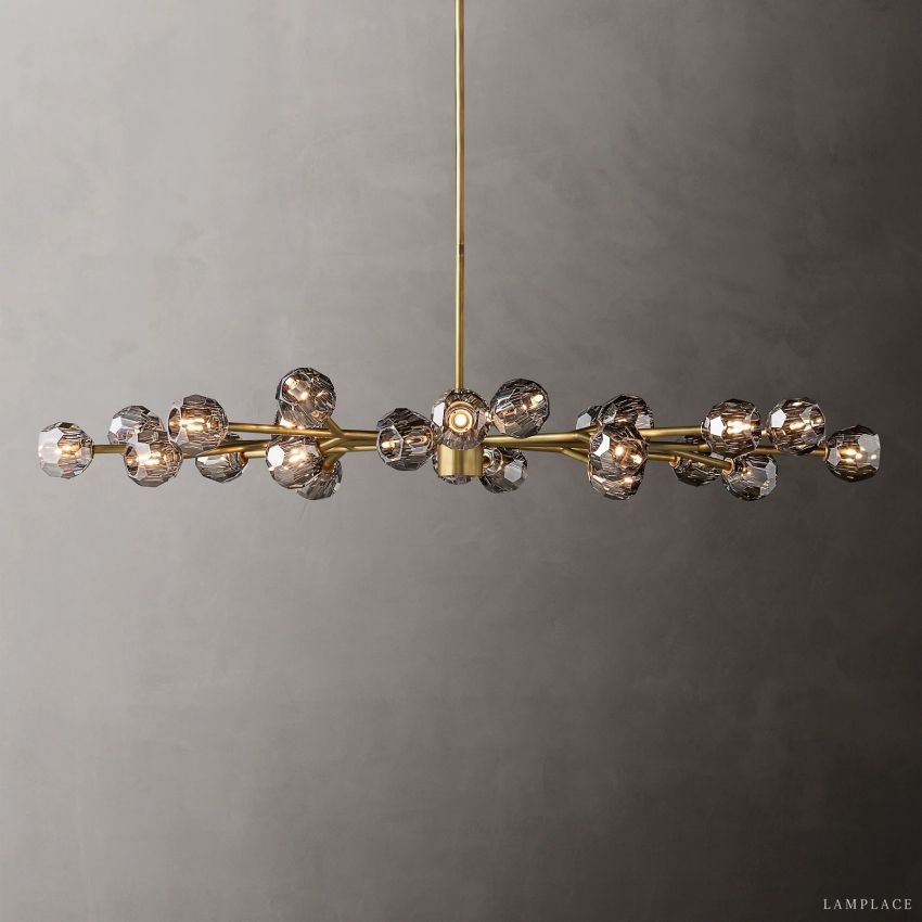 Boule De Radiant Crystal Oval Chandelier 72"
