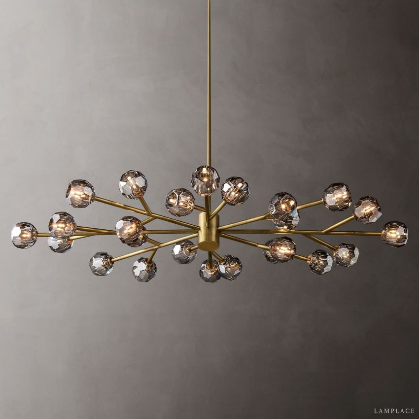 Boule De Radiant Crystal Oval Chandelier 72"