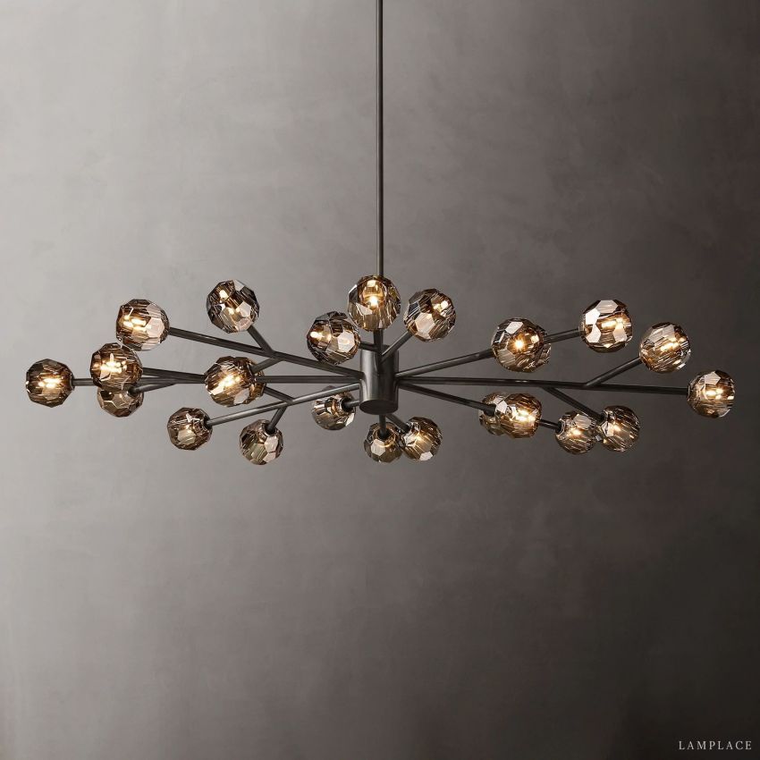 Boule De Radiant Crystal Oval Chandelier 72"