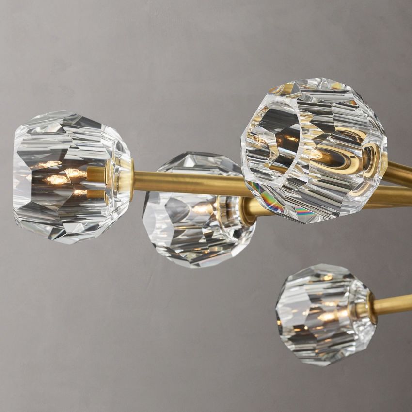 Boule De Radiant Crystal Oval Chandelier 72"