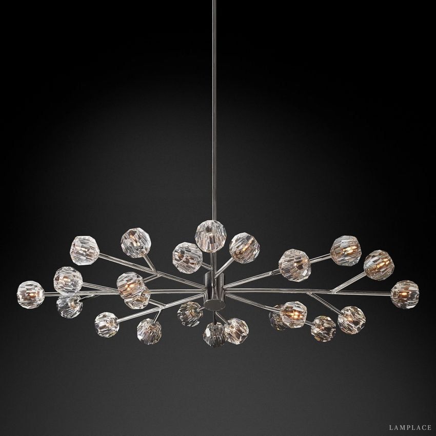 Boule De Radiant Crystal Oval Chandelier 72"