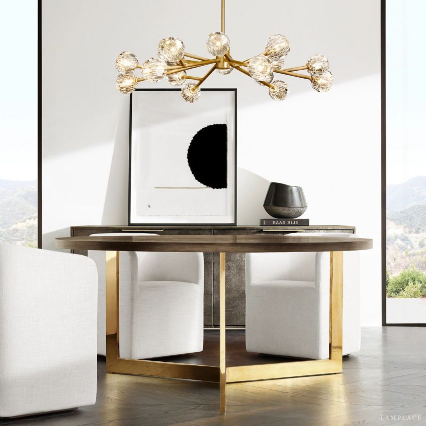 Boule De Radiant Crystal Round Chandelier 72"