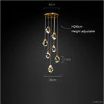 Angle Faceted Crystal Multi-Lights Round Chandelier