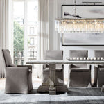 Odeon Deco Prism Rectangular Tiered Chandelier 40"