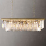 Odeon Deco Prism Rectangular Tiered Chandelier 49"
