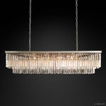 Odeon Deco Prism Rectangular Tiered Chandelier 59"