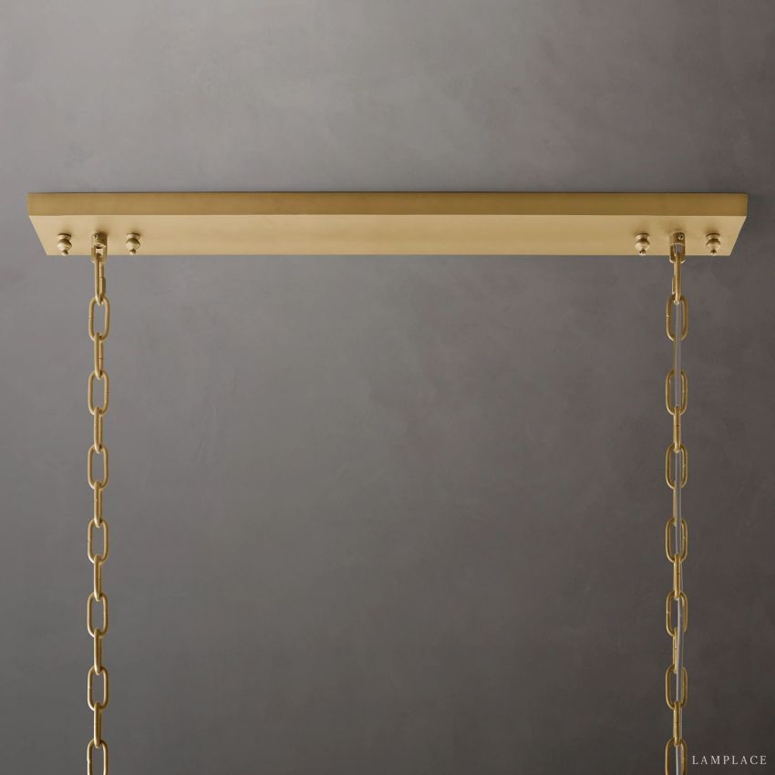Odeon Deco Prism Rectangular Tiered Chandelier 59"