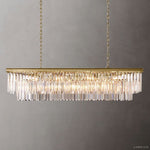 Odeon Deco Prism Rectangular Tiered Chandelier 59"