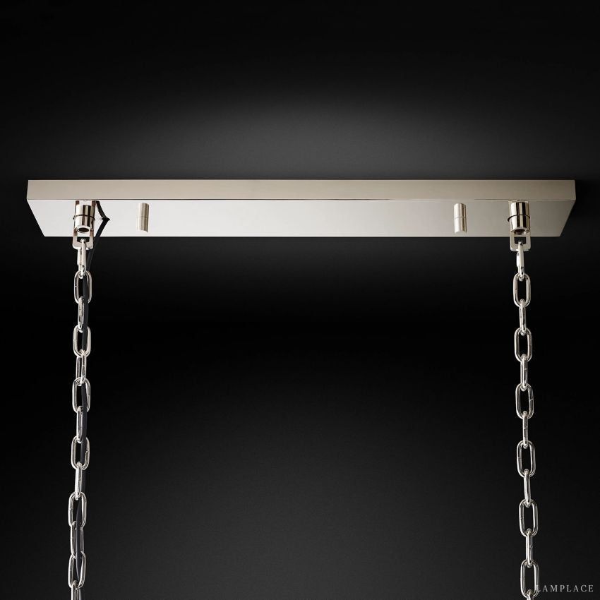 Odeon Deco Prism Rectangular Tiered Chandelier 72"