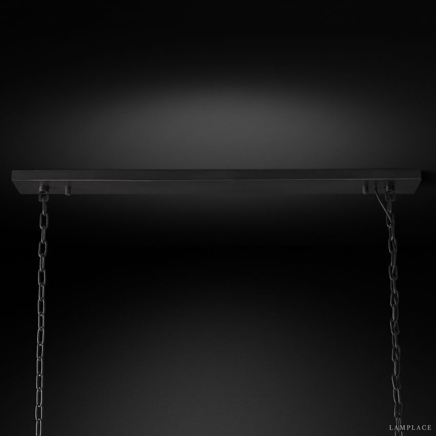 Odeon Deco Prism Rectangular Tiered Chandelier 72"