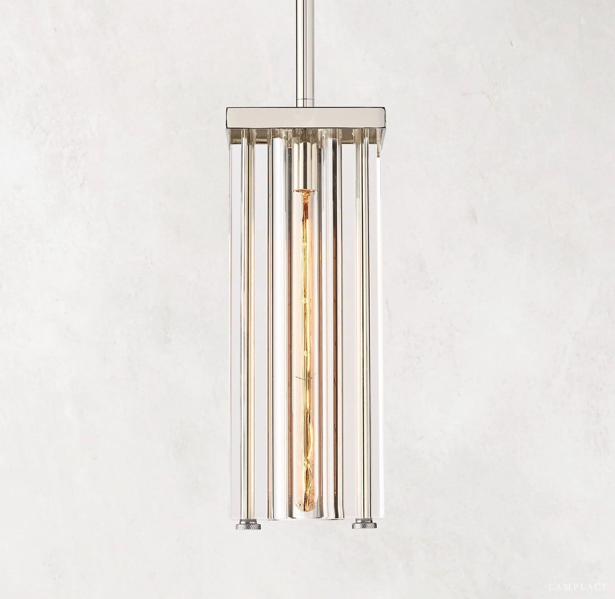 Savile Crystal Block Square Pendant Light